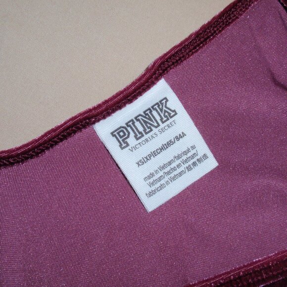 Lot of 2 Victoria Secret PINK Crushed Velvet Tank Tops Sz XS Purple - Picture 5 of 16